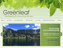 Tablet Screenshot of greenleaf-accounting.com